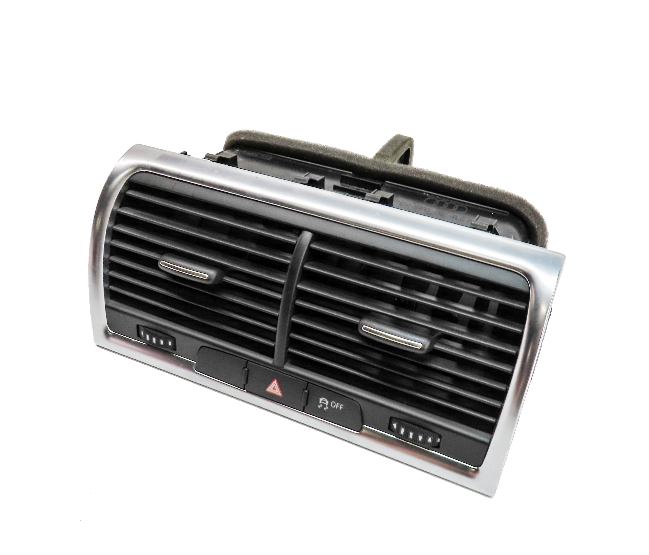 2013 AUDI Q7 (4L) FRONT CENTER DASH HEAT AIR AC HVAC DUAL VENT (Black/Silver) — exact item pictured